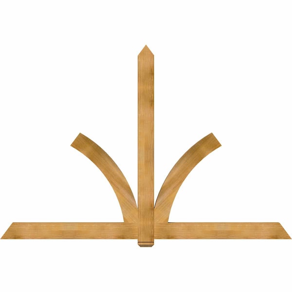 Ekena Millwork Redmond Rough Sawn Timber Gable Bracket, Western Red Cedar, 108"W x 72"H x 4"D x 6"F, 16/12 Pitch GBW108X72X0406RED00RWR - main